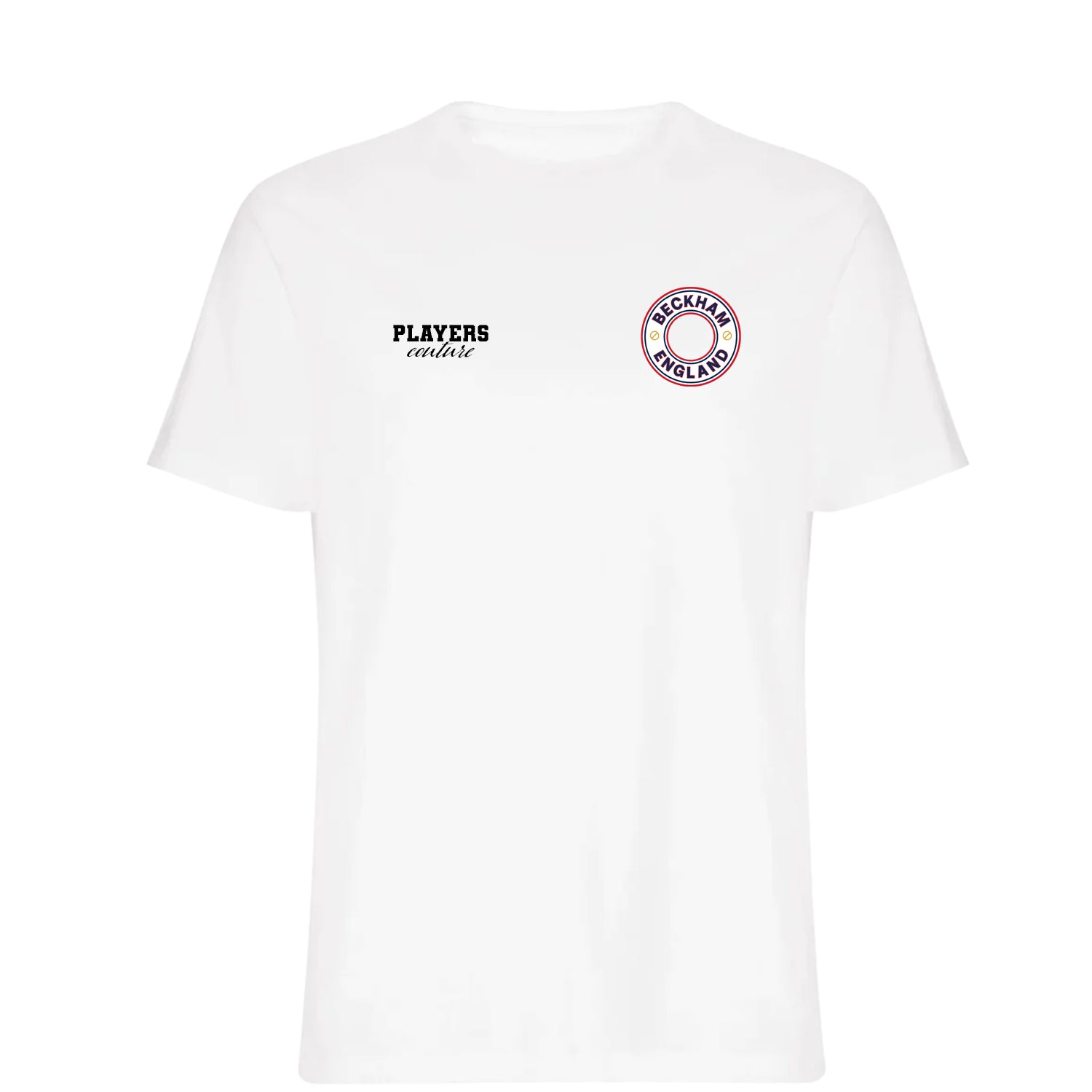 David Beckham Circle Logo Players Couture Mens T-Shirt White