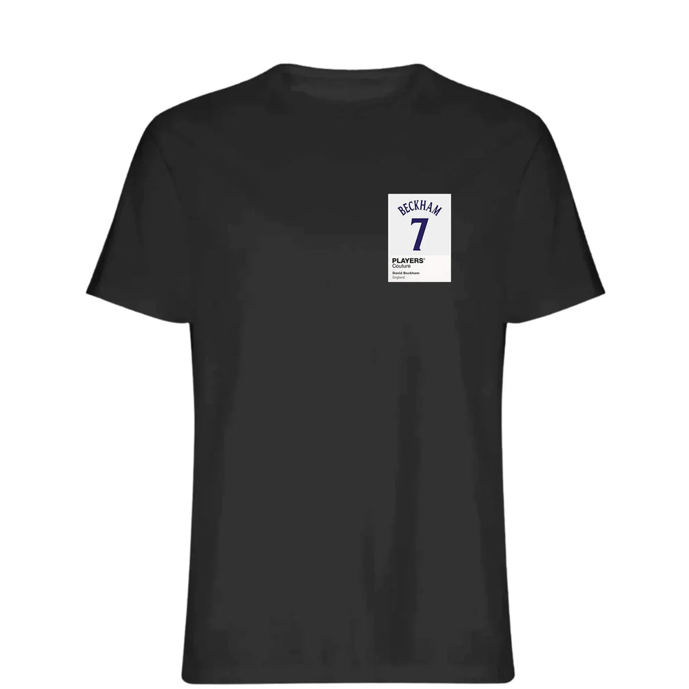 David Beckham 7 England Football t-shirt – black men's t-shirt featuring the David Beckham 7 England Football Players