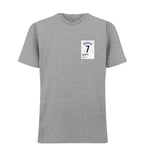 David Beckham 7 England Football t-shirt – grey men's t-shirt featuring the David Beckham 7 England Football Players Couture
