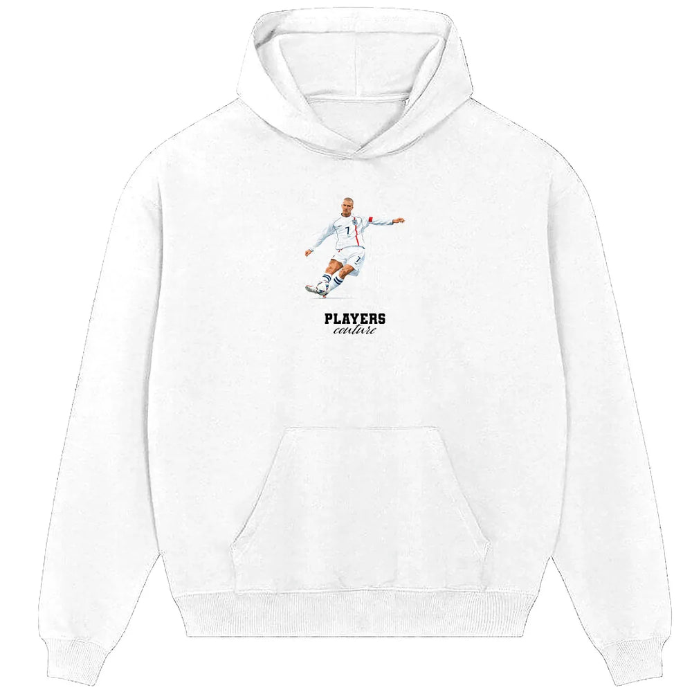 David Beckham Icon Players Couture Men's White Hoodie
