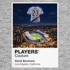 David Beckham LA Galaxy number 23 Icons in Lights Frame artwork in grey