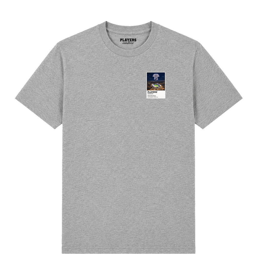 David Beckham LA Galaxy Icons in Lights Frame Men's T-Shirt in Gray