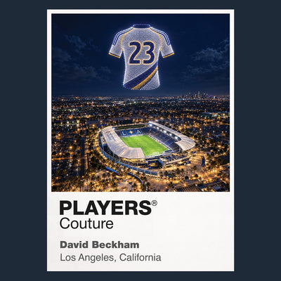 David Beckham LA Galaxy number 23 Icons in Lights Frame artwork in navy