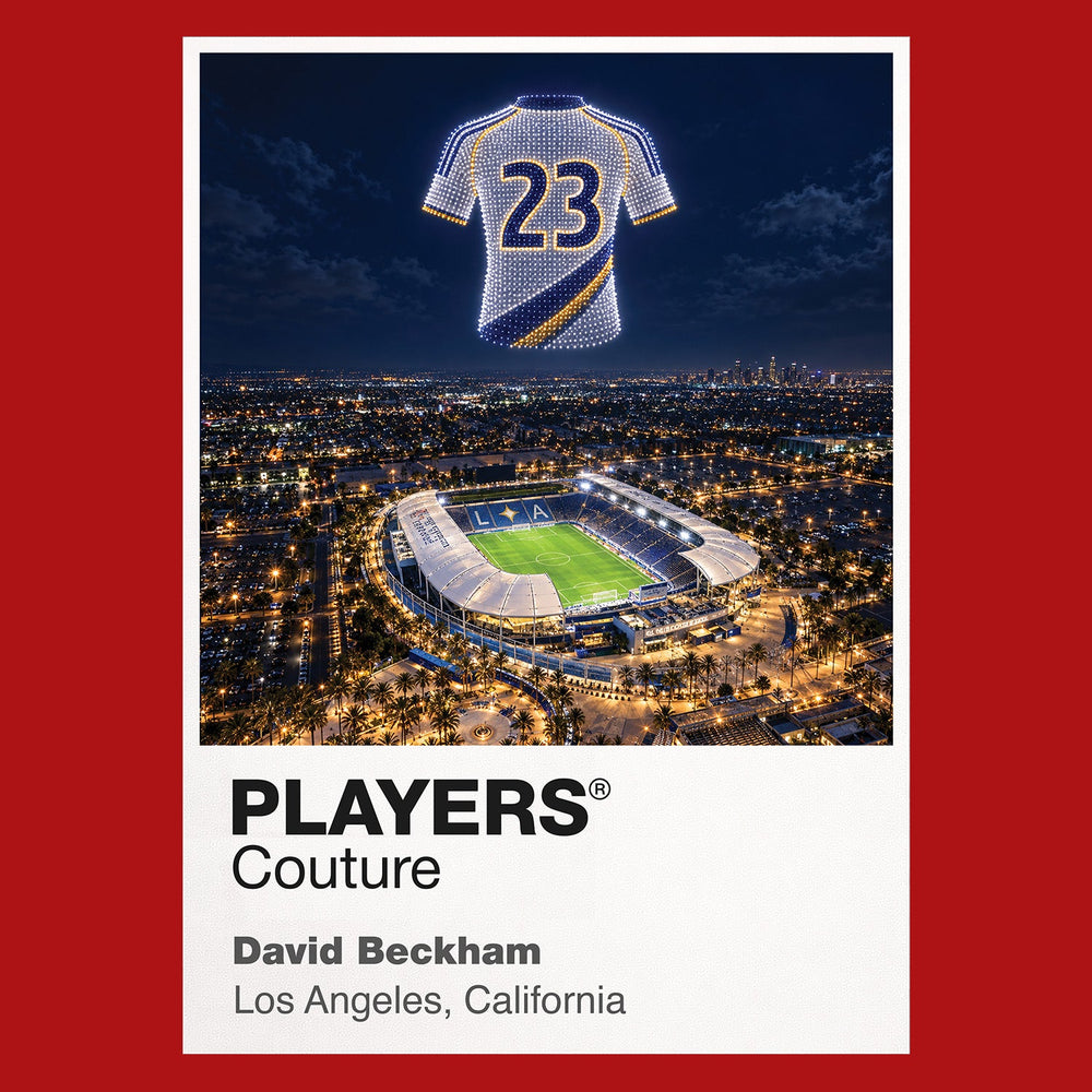 David Beckham LA Galaxy number 23 Icons in Lights Frame artwork in red