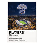 David Beckham LA Galaxy number 23 Icons in Lights Frame artwork in white