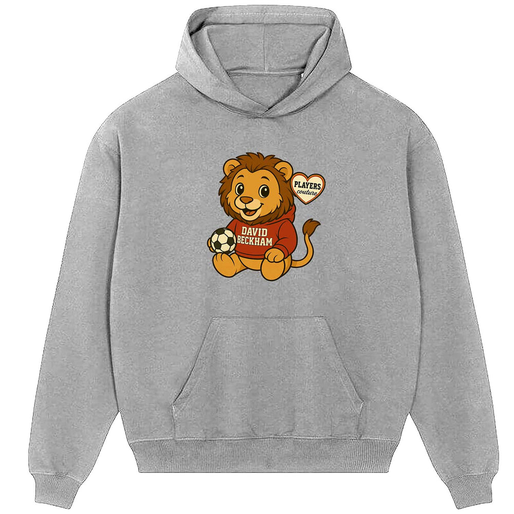 David Beckham Toy Lion Icon Players Couture Men's Casual Hoodie Gray