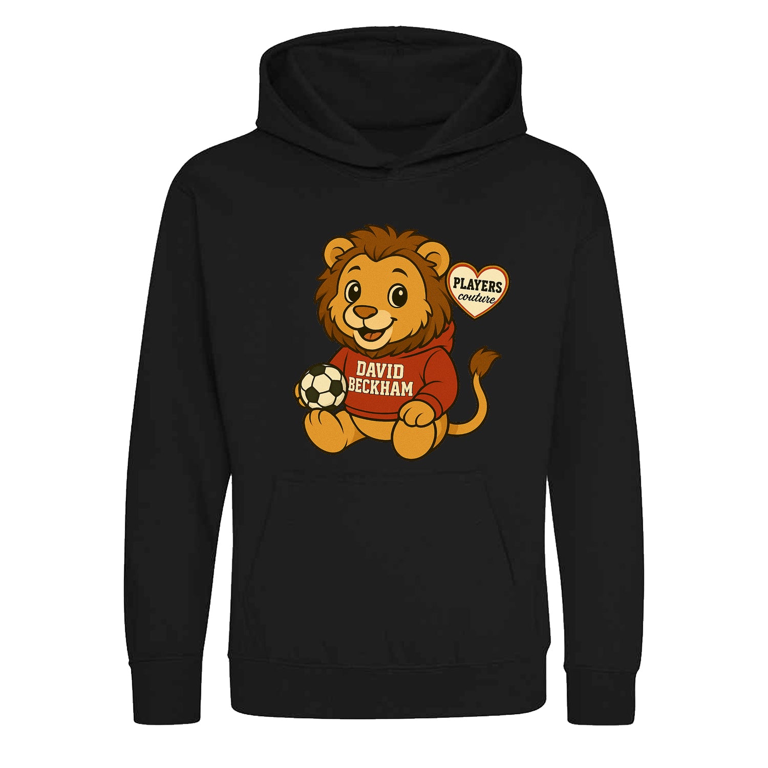 David Beckham Lion Logo Players Couture Kids Hoodie Black