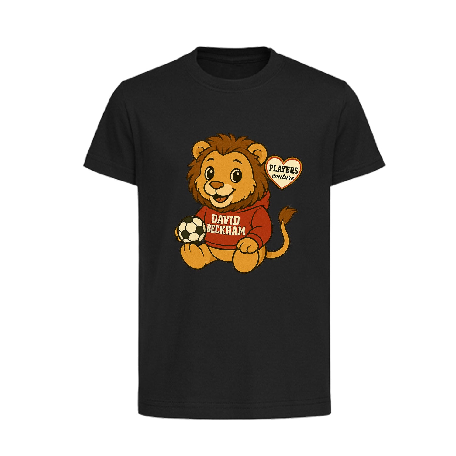 David Beckham Lion Logo Players Couture Kids T-Shirt Black