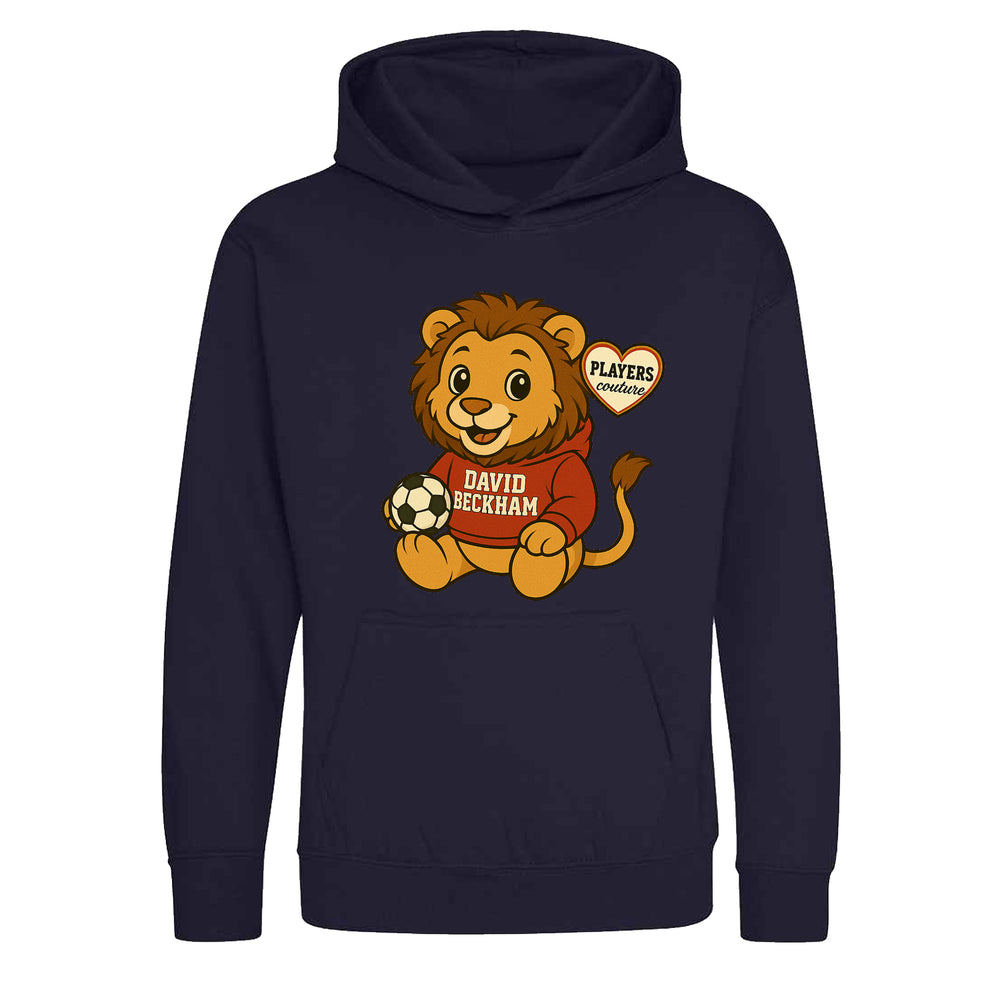 David Beckham Lion Logo Players Couture Kids Hoodie Navy
