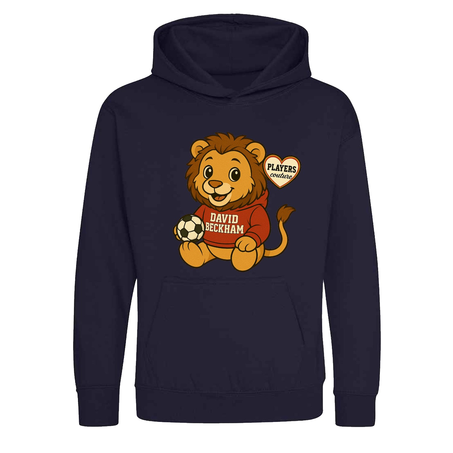 David Beckham Lion Logo Players Couture Kids Hoodie Navy