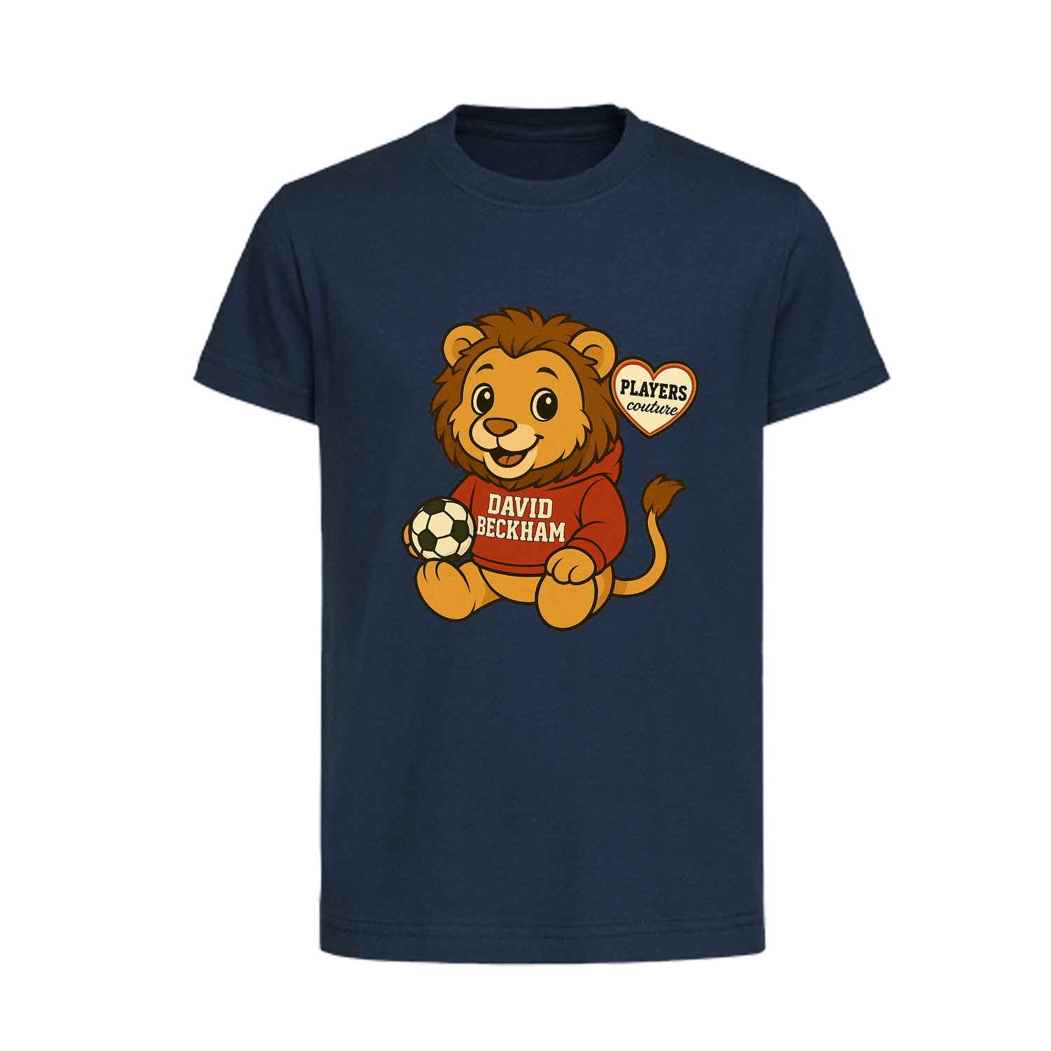 David Beckham Lion Logo Players Couture Kids T-Shirt Navy