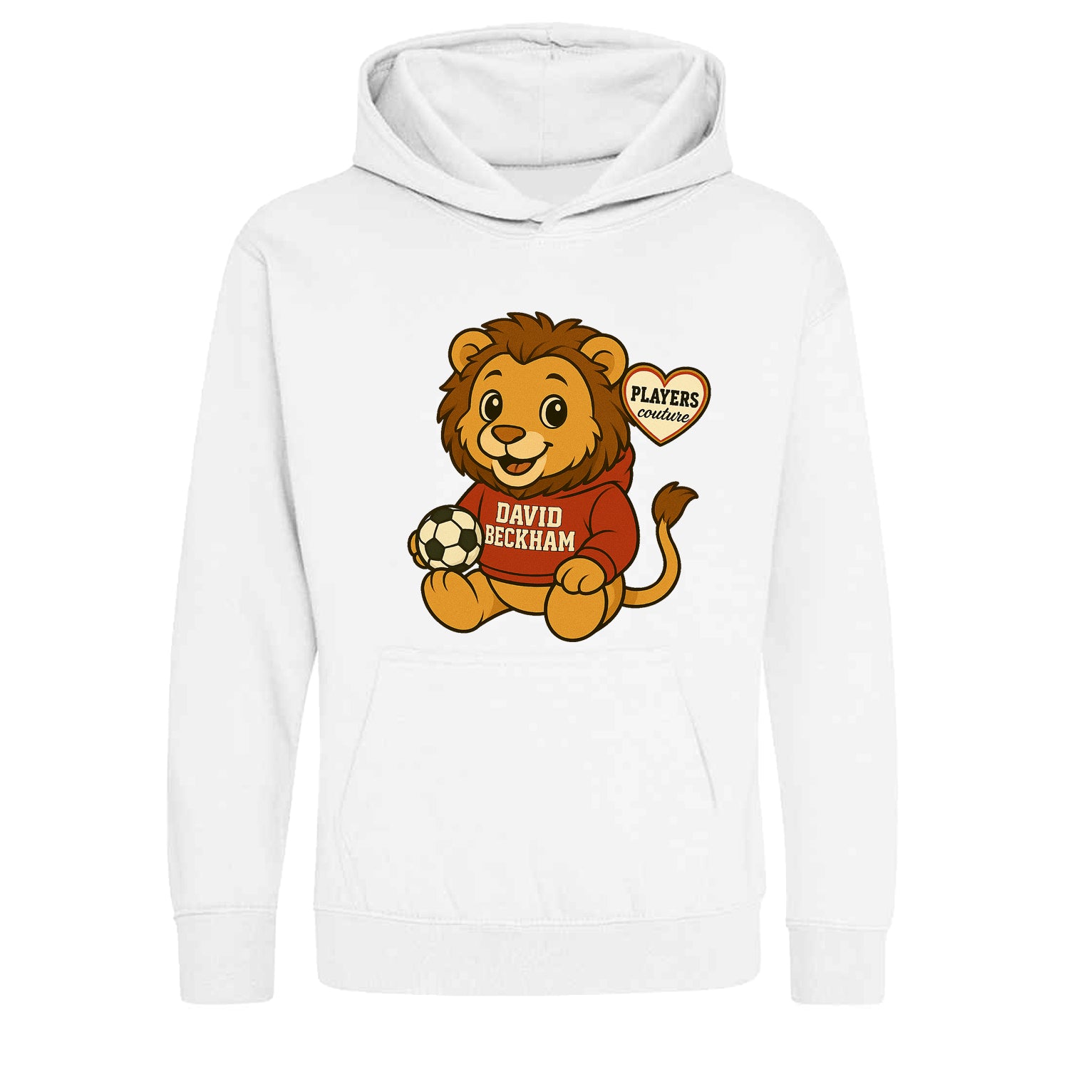 David Beckham Lion Logo Players Couture Kids Hoodie White