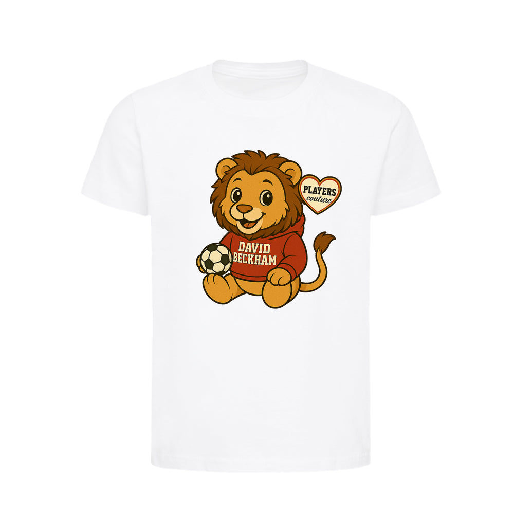 David Beckham Lion Logo Players Couture Kids T-Shirt White