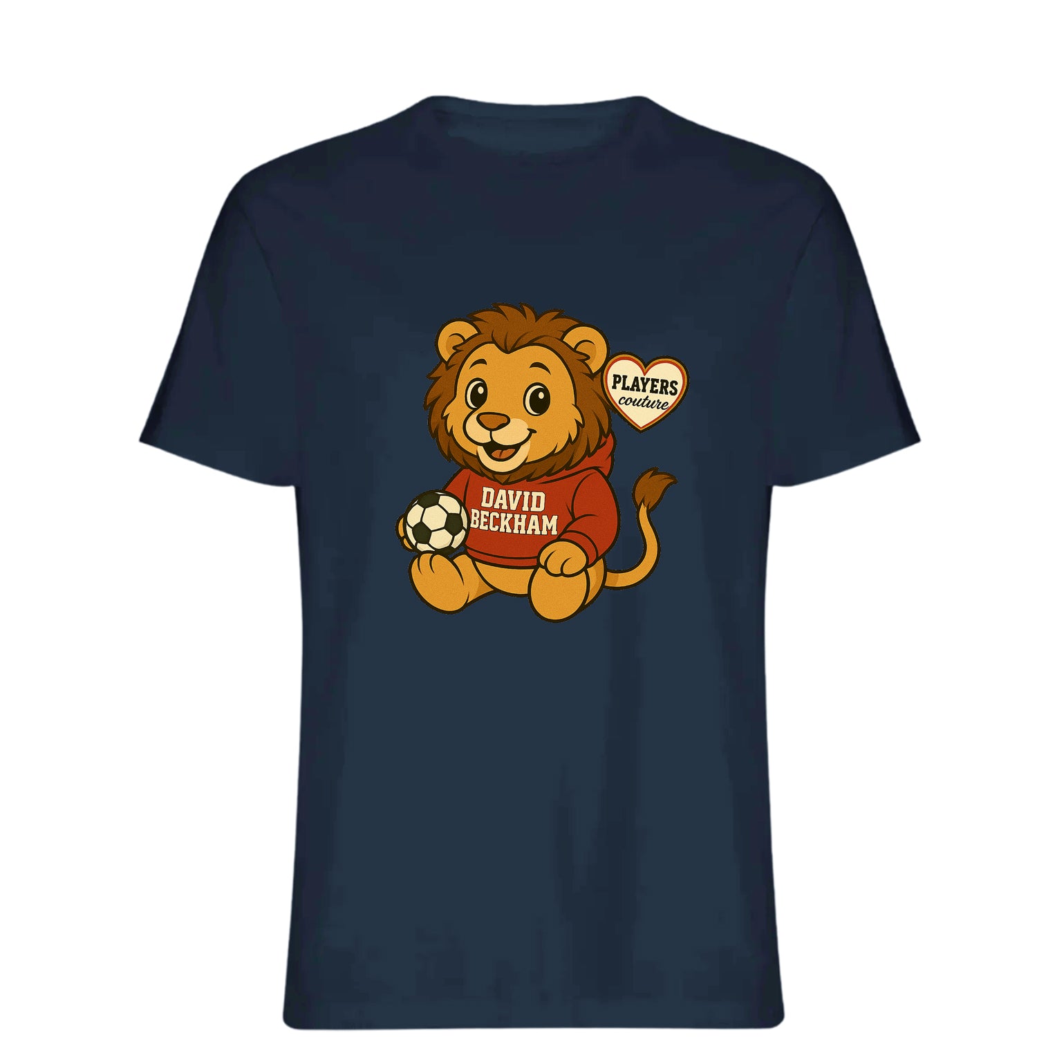 David Beckham Lion Logo Players Couture Mens T-Shirt Navy
