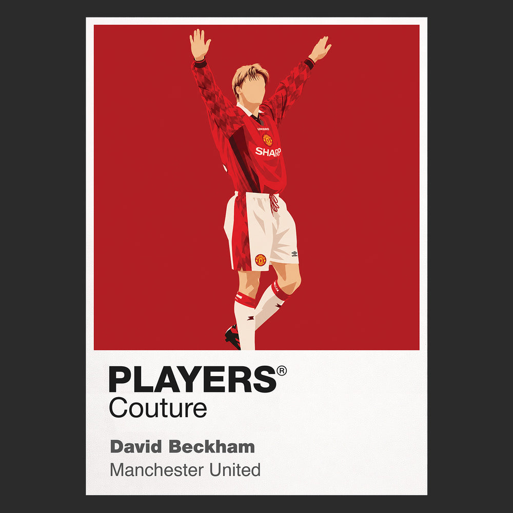 David Beckham Manchester United 3 Icon Frame Men's T-Shirt