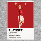David Beckham Manchester United 3 Icon Frame — Pantone-style player illustration art card