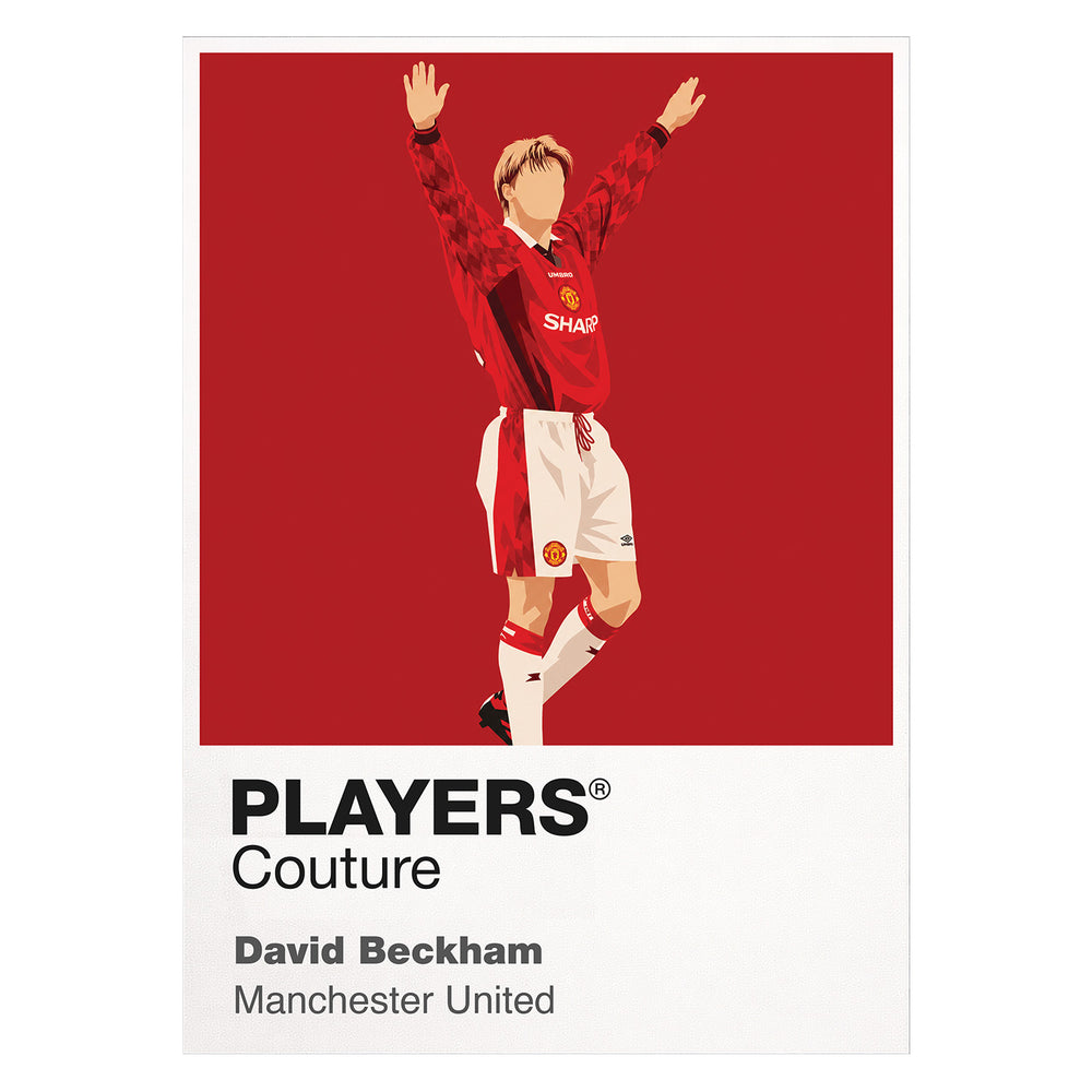 David Beckham Manchester United 3 Icon Frame Men's T-Shirt
