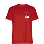 David Beckham 7 Football t-shirt – red men's t-shirt featuring the David Beckham 7 Football Players Couture logo