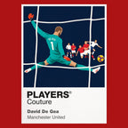 David de Gea Manchester United Icon Frame artwork in red