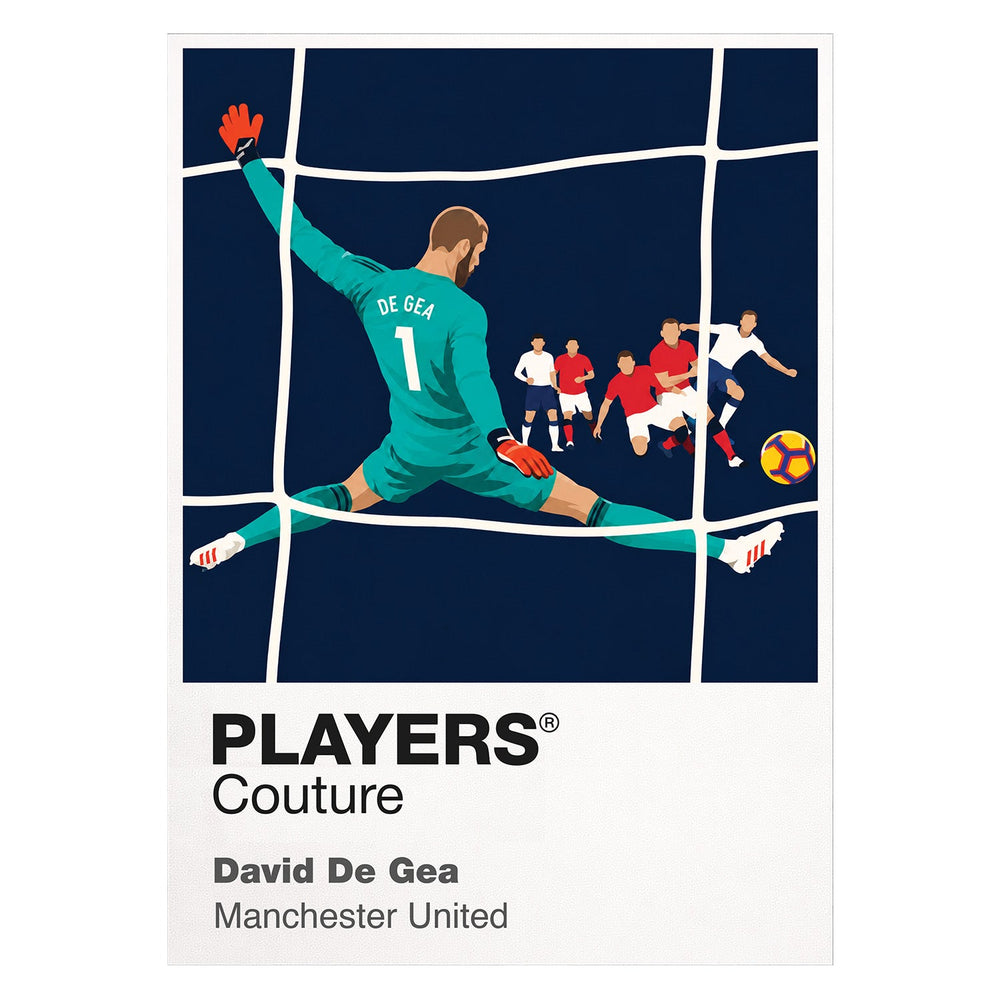David de Gea Manchester United Icon Frame artwork in white