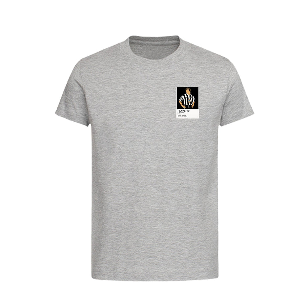 David Ginola Newcastle United Icon Frame Kids T-Shirt — Gray