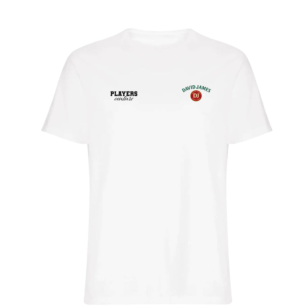 David James Logo Players Couture Men's T-Shirt White