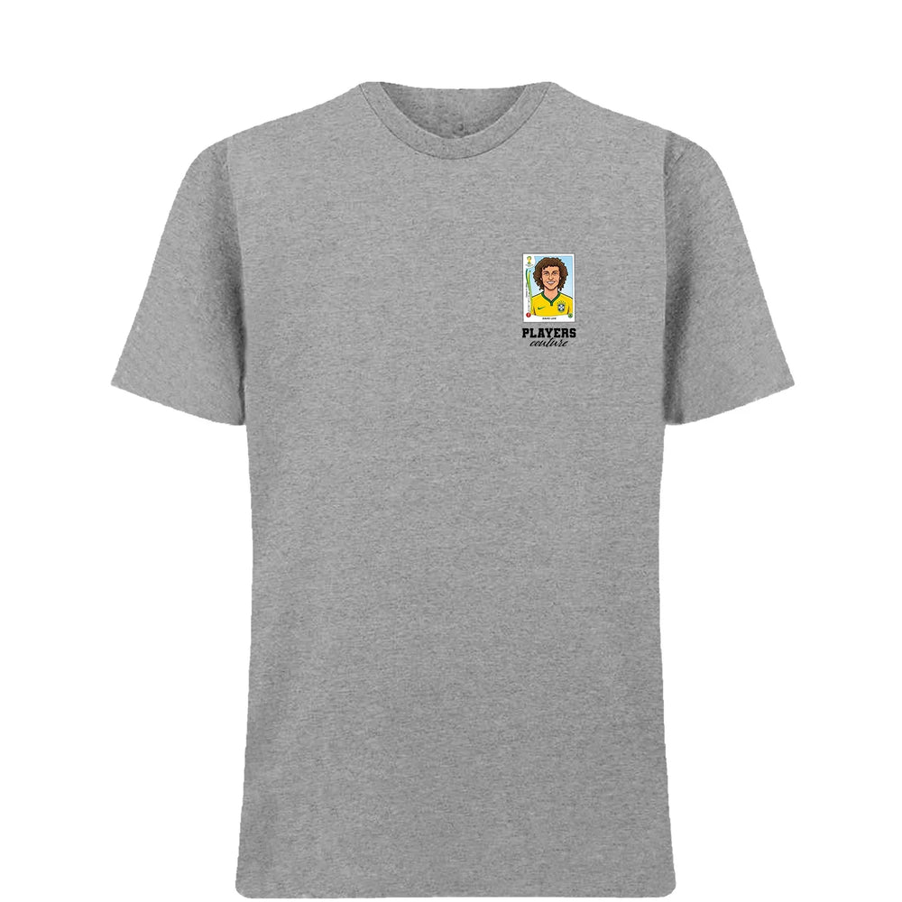 David Luiz World Cup t-shirt – grey men's t-shirt featuring the David Luiz World Cup Players Couture logo