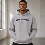 david-mcculloch name-print hoodie - grey