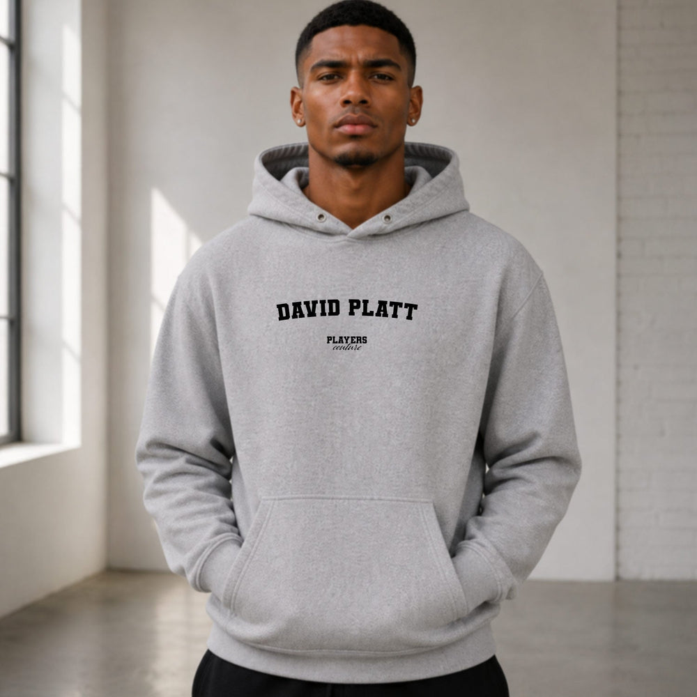 david-platt name-print hoodie - grey