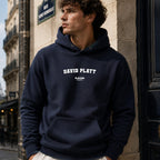 david-platt name-print hoodie - navy