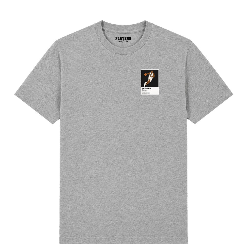 David Robinson Spurs Basketball Icon Frame Men's T-Shirt - Gray