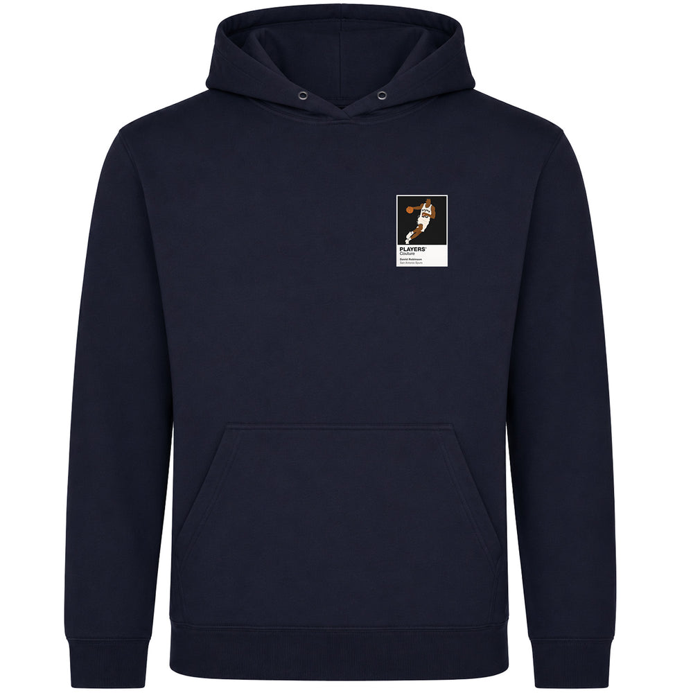 David Robinson Spurs Basketball Icon Frame Men's Hoodie - Navy