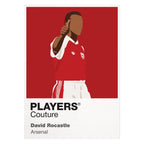 David Rocastle Arsenal Icon Frame — White