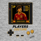 David Silva 1P 8-Bit hoodie retro gaming design by Players Couture