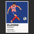 David Villa Atlético Madrid black Icon Frame artwork detail