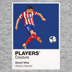 David Villa Atlético Madrid grey Icon Frame artwork detail