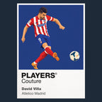 David Villa Atlético Madrid navy Icon Frame artwork detail