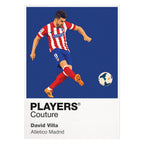 David Villa Atlético Madrid white Icon Frame artwork detail