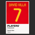 David Villa 7 Football Shirt Frame Men's Hoodie – black close-up detail shot of the David Villa 7 Football Players Couture