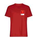 David Villa 7 Football t-shirt – red men's t-shirt featuring the David Villa 7 Football Players Couture logo