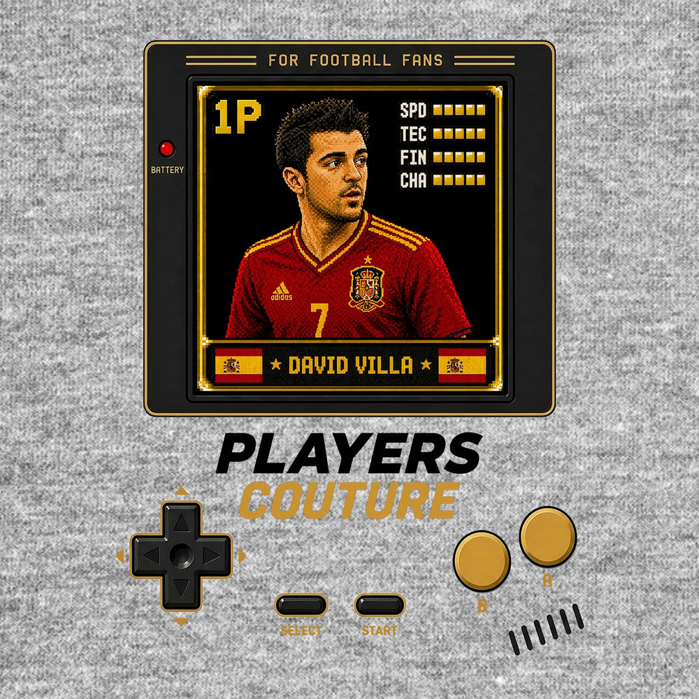 David Villa Legend 8-Bit Men's Hoodie - image 9
