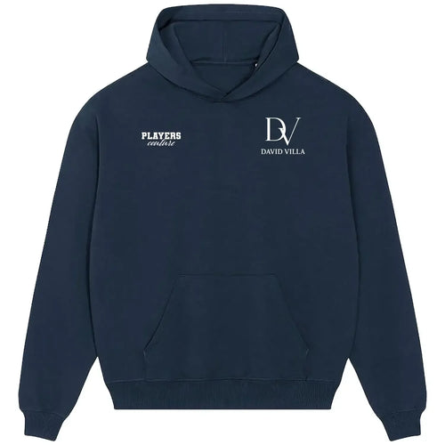 David Villa hoodie – navy men's hoodie featuring the David Villa Players Couture logo