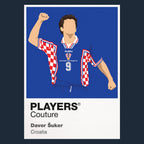 Davor Šuker Croatia Icon Frame artwork in navy