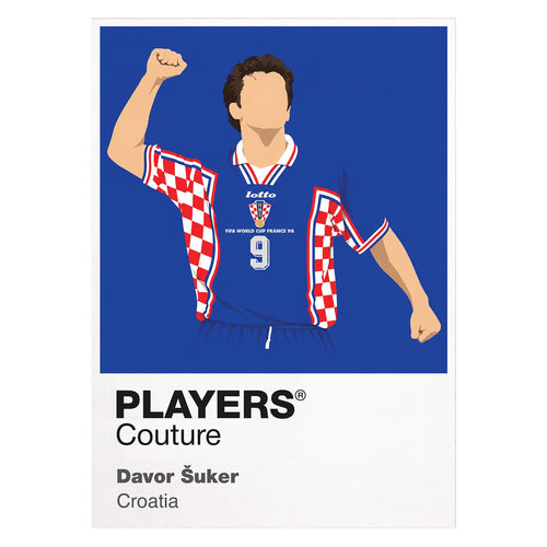 Davor Šuker Croatia Icon Frame artwork on white
