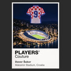 Davor Suker Croatia number 9 Icons in Lights Frame artwork in black