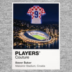 Davor Suker Croatia number 9 Icons in Lights Frame artwork in grey