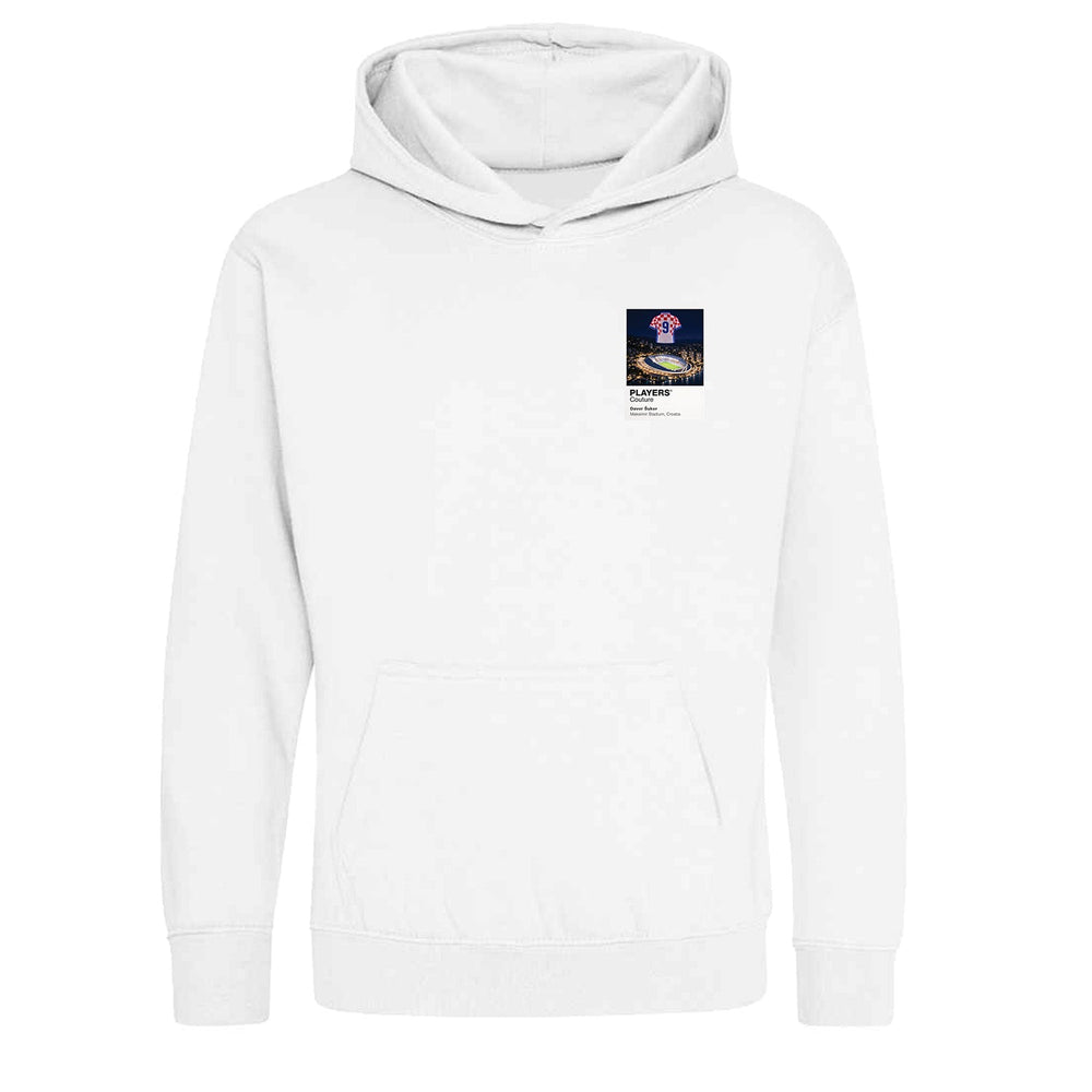 Davor Šuker Croatia Icons in Lights Frame Kids Hoodie in White