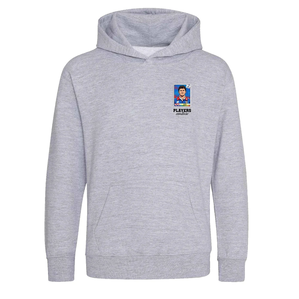 Davor Suker World Cup Sticker Kids Hoodie – davor suker sticker kids grey hoodie Players Couture design