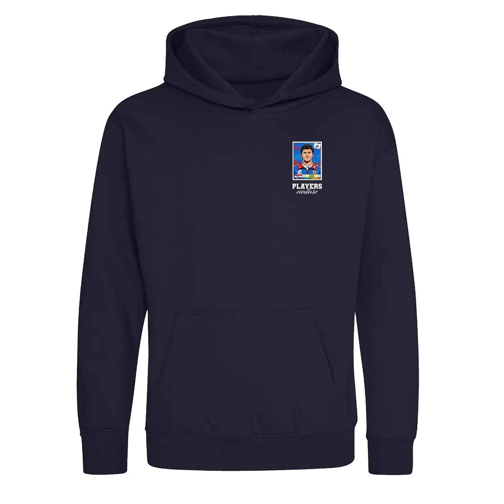 Davor Suker World Cup Sticker Kids Hoodie – davor suker sticker kids navy hoodie Players Couture design
