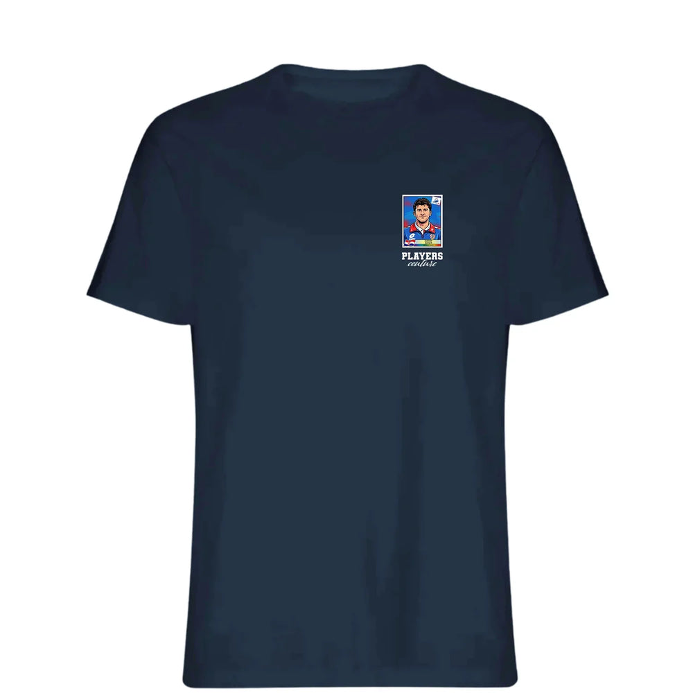 Davor Suker World Cup t-shirt – navy men's t-shirt featuring the Davor Suker World Cup Players Couture logo
